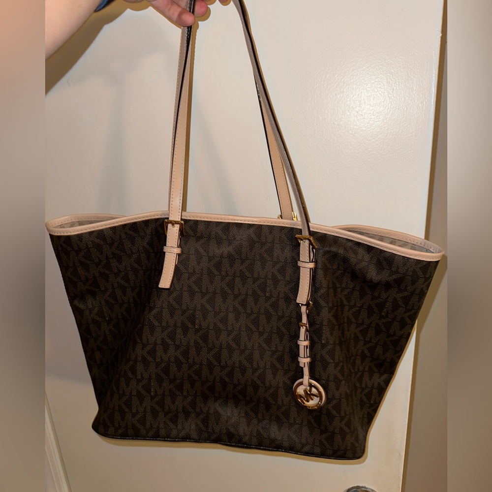 Michael Kors Brown Logo Large bag. Great condition.